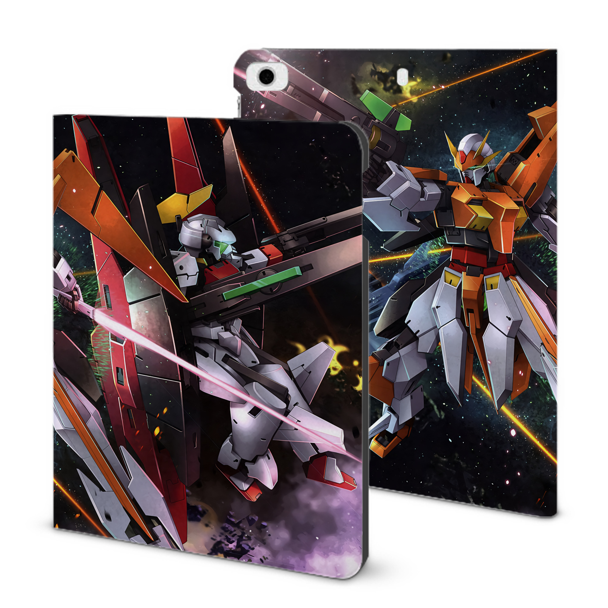（画像用） 機動戦士ガンダム Mobile Suit Gundam IPad ケース ブック型 PUレザー TPU 耐衝撃 軽量 薄型 ペン収納なし 全面保護 IPad 各モデル対応